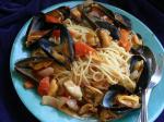 Italian Spaghetti Con Cozze E Pomodoro mussels and Tomatoes Dinner