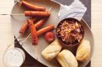 Australian Barbecued Frankfurts With Coleslaw Recipe Appetizer