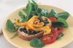 Australian Roast Capsicum Ciabatta and Basil Salad Recipe Appetizer