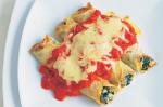 Australian Silver Beet and Ricotta Crepes With Tomato Sauce Recipe Appetizer