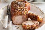 American Roast Pork Loin With Cranberry Onion And Balsamic Relish Recipe Dinner