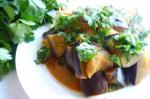 Indian Spicy Stirfried Eggplant aubergine Appetizer