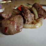 American Chicken Liver with Peppers and Onion Appetizer