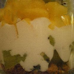 Australian Yogurt with Mango and Kiwi Dessert