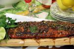 Canadian Wasabi Grilled Salmon Appetizer