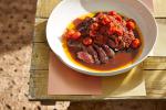 Chargrilled Hanger Steak with Fennel and Chilli Oil Roasted Cherry Tomatoes recipe