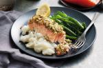 Canadian Pecancrusted Salmon With Cauliflower Mash Recipe Appetizer