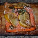 American Grilled Salmon on Cedar Wood Dinner