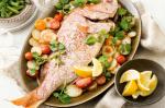 American Whole Snapper With Herb Pesto And Crispy Potatoes Recipe Appetizer