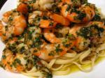 American Shrimp and Shallot Linguini from Traders Joes Dinner