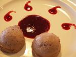 Australian Rich Chocolate Mousse With Raspberry Coulis Dessert