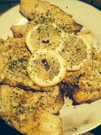 American Tilapia With Crabmeat Topping Dinner