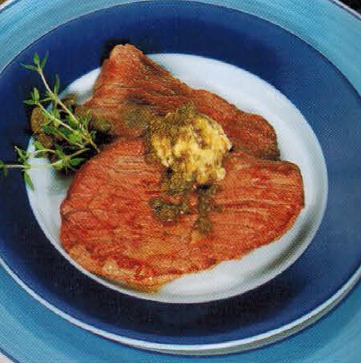 American Veal Steaks With Caper Butter Appetizer