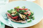British Balsamic Veal With Zucchini Capsicum And Feta Salad Recipe Appetizer