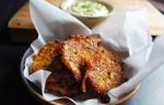 Australian David Venables Summer Squash Fritters With Garlic Dipping Sauce Recipe Appetizer