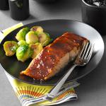 American Sweet and Spicy Glazed Salmon Dinner