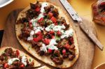Indian Indianstyle Lamb and Eggplant Pizzas Recipe Appetizer
