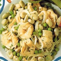 American Broad Beans With Peas And Artichokes Appetizer