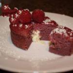 Australian Mini Cakes of Raspberries with Heart of White Chocolate Dessert
