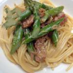 Australian Noodles with Green Asparagus and Prosciutto Dinner