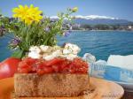 Australian Paximadia bruschetta  Cretan Barley Rusk Meze Appetizer