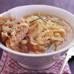 Australian Onions Leek Soup with Gruyere Croutons Appetizer