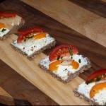 Australian Sofas of Black Bread with Cheese Appetizer