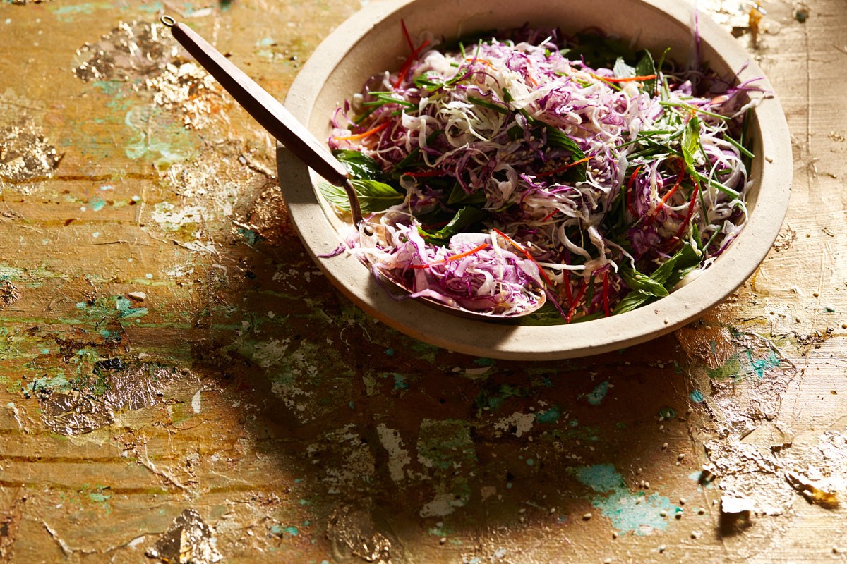 Australian Cabbage Salad with Chilli Mint and Sesame Seeds Appetizer