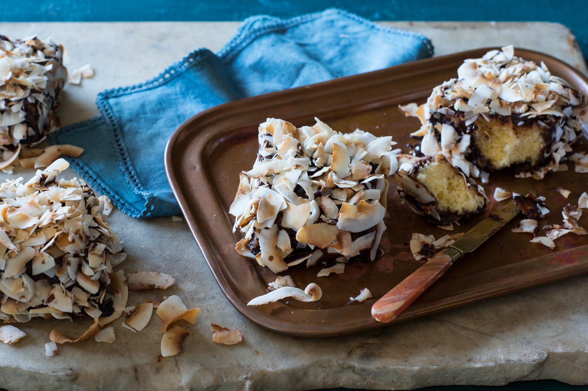 Australian Caramel Tres Leches Lamingtons Appetizer