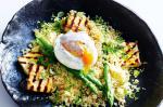 American Couscous Haloumi And Poached Egg Salad Recipe Appetizer