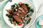 Smoky Chilli Beef With Warm Lentil And Silverbeet Salad Recipe recipe
