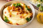 American Southern Grits With Spicy Bacon And Corn Recipe Appetizer