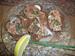 Australian Marinated Scottish Salmon Doused in Scotch Whisky Appetizer