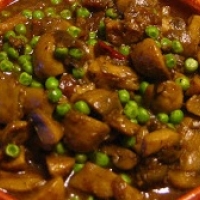 Indian Mushrooms and Peas Appetizer