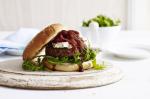 American Caramelised Red Onion and Blue Cheese Burger Recipe Appetizer