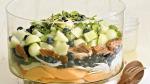 American Skinny Tangy Smoked Salmon Layered Salad Dessert