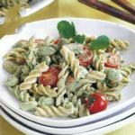 British Salad of Fusilli to Fevettes and Ham Appetizer