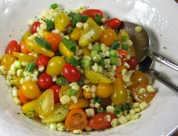 British Corn and Tomato Salad With Cilantro Dressing 2 Appetizer