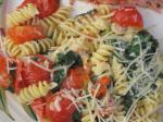 American Fusilli With Spinach and Asiago Cheese Dinner