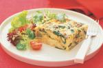 British Cauliflower Blue Cheese And Spinach Frittata Recipe Appetizer