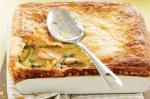 British Chicken And Leek Casserole With Flaky Pastry Recipe Dinner