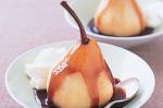 British Pears In Chocolate Port Syrup Recipe Dessert