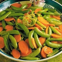 American Sugar Peas And Carrots In Lime Butter Appetizer