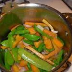 American Carrot Vegetables with Sugar Peas Appetizer