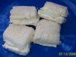 American Cucumber and Cream Cheese Tea Sandwiches Appetizer