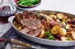 American Greek Roast Lamb With Potatoes Lemon And Olives Recipe Dinner
