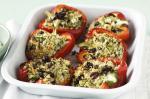 American Stuffed Capsicum With Couscous Feta and Herbs Recipe BBQ Grill