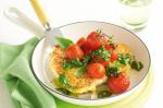 Australian Corn And Ricotta Cakes With Grilled Tomatoes Recipe Appetizer