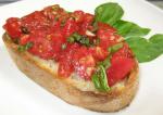 American Bruschetta With Tomatoes and Basil 2 Appetizer