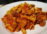Chilean Pasta With Sausage Tomatoes and Mushrooms Dinner